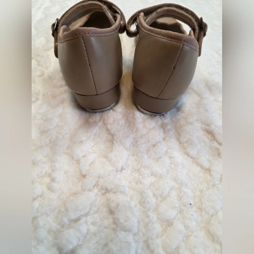 Capezio Girls Tan Mary Jane Tap Shoes Size 13M Tele Tone Tap